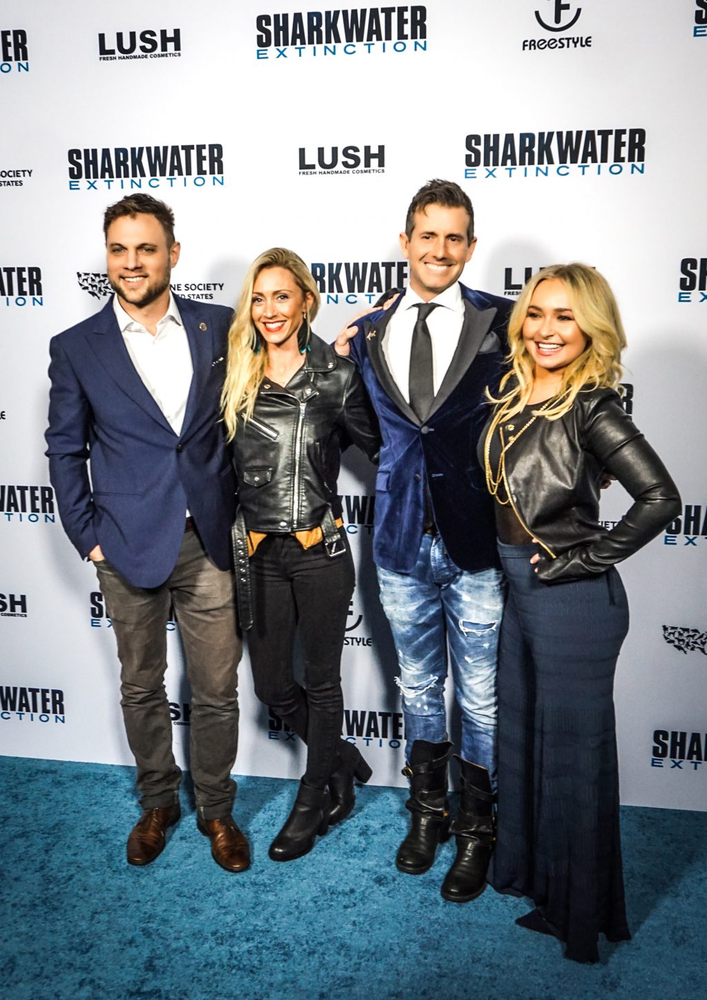 Team Sharkwater: Will Allen,Regi Domingo & Brock Cahill with Hayden Panettiere