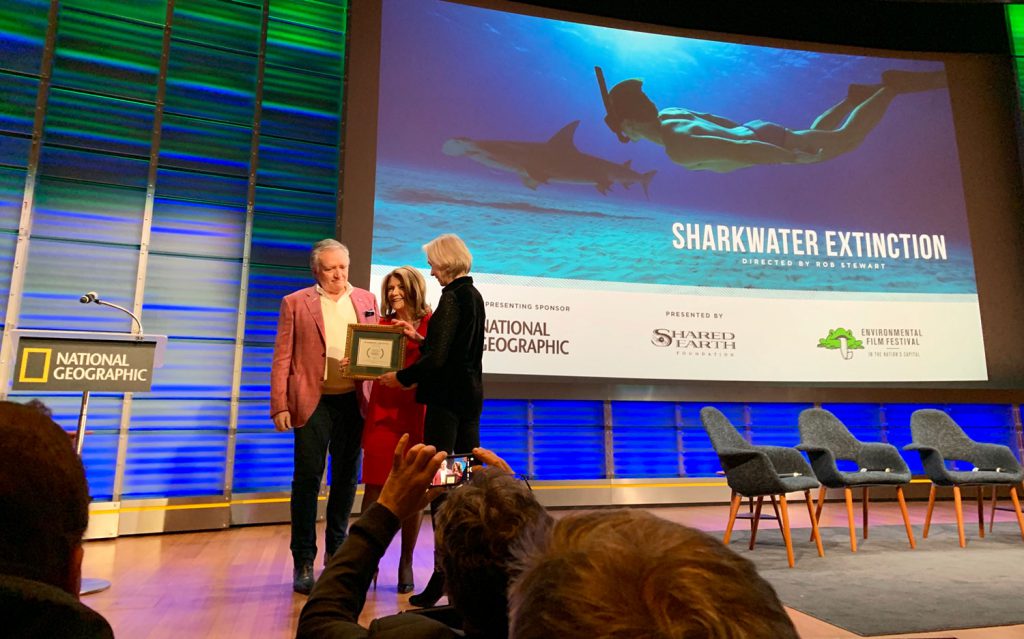 Brian and Sandy Stewart accept Shared Earth Foundation Award for Advocacy