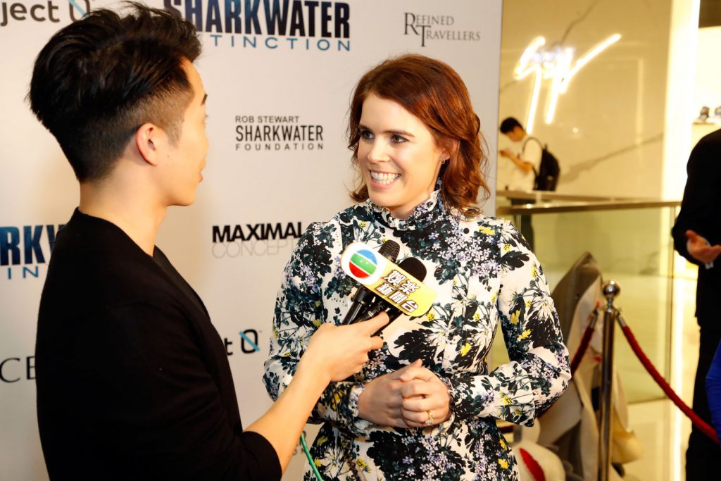 Princess Eugenie interviewed on red carpet